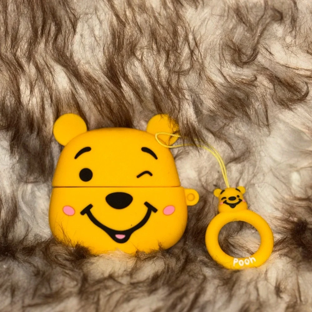 Silicone Winnie the Pooh AirPod case for AirPod Pro with keychain